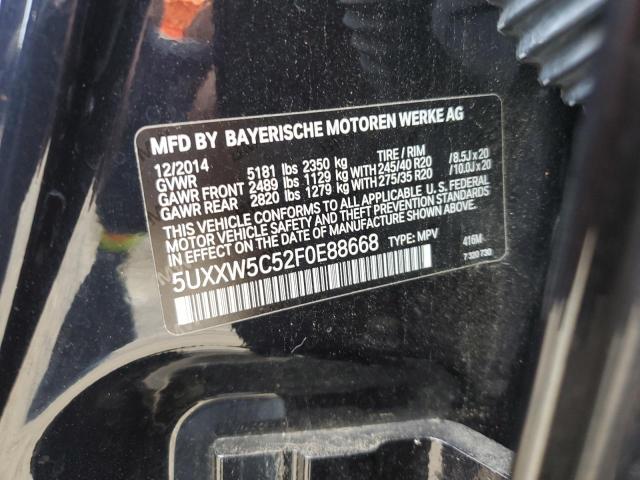 5UXXW5C52F0E88668 - 2015 BMW X4 XDRIVE35I BLUE photo 13