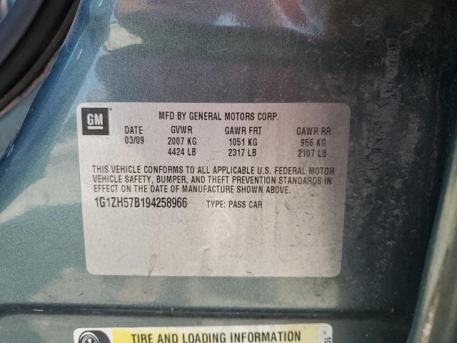 1G1ZH57B194258966 - 2009 CHEVROLET MALIBU 1LT 蓝色 照片 13