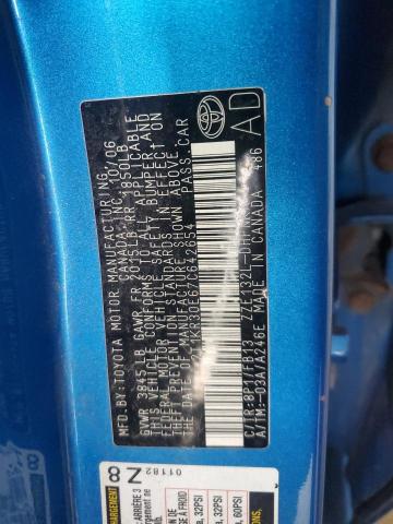2T1KR30E67C642654 - 2007 TOYOTA COROLLA MA XR BLUE photo 12