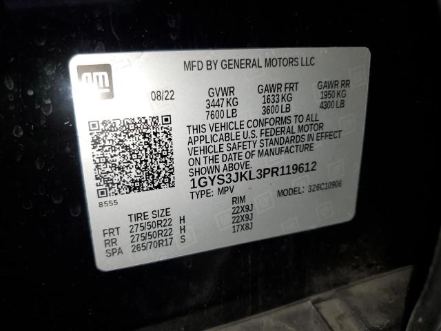 1GYS3JKL3PR119612 - 2023 CADILLAC ESCALADE ESV LUXURY Qara foto 13