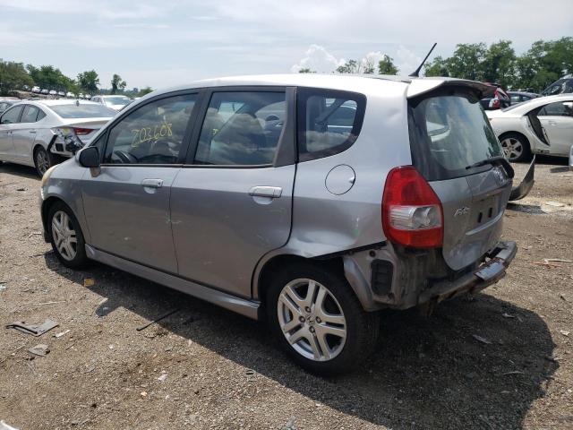 JHMGD376X7S043224 - 2007 HONDA FIT S SILVER photo 2