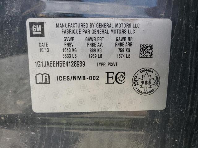 1G1JA6EH5E4128939 - 2014 CHEVROLET SONIC LS 石墨色 照片 12