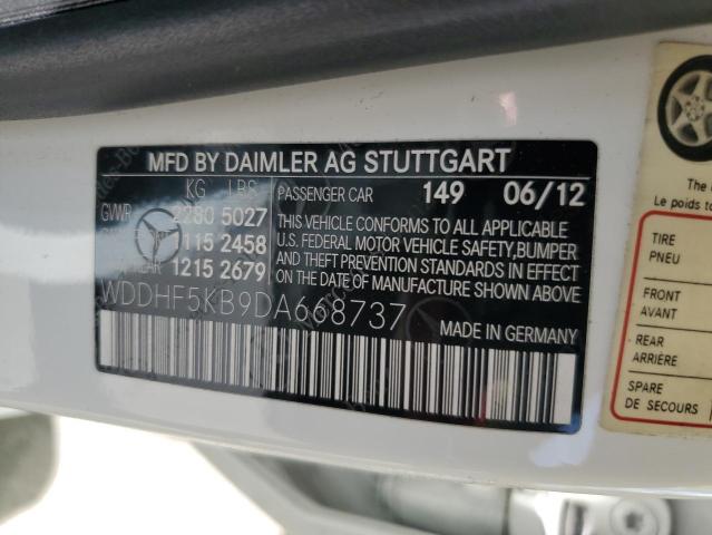 WDDHF5KB9DA668737 - 2013 MERCEDES-BENZ E 350 WHITE photo 12