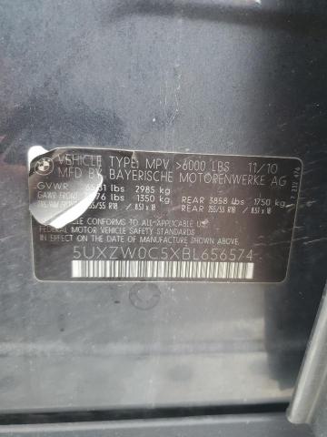 5UXZW0C5XBL656574 - 2011 BMW X5 XDRIVE35D GRAY photo 12