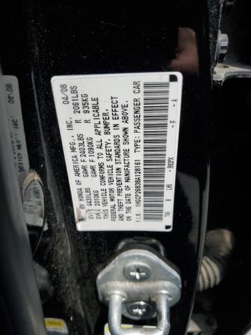 1HGCP26838A128161 - 2008 HONDA ACCORD EXL BLACK photo 12