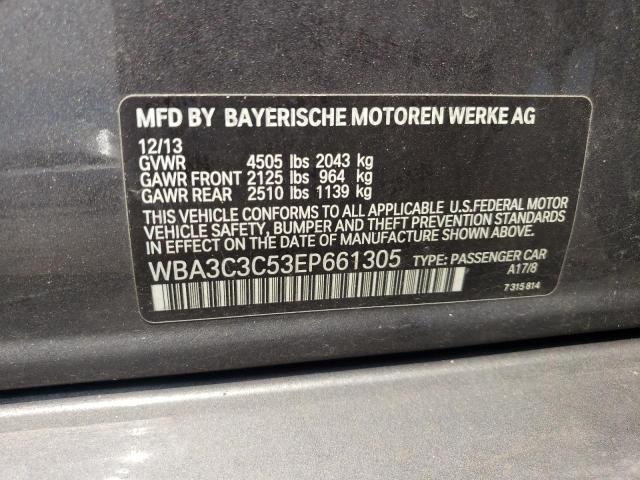 WBA3C3C53EP661305 - 2014 BMW 320 I XDRIVE GRAY photo 12