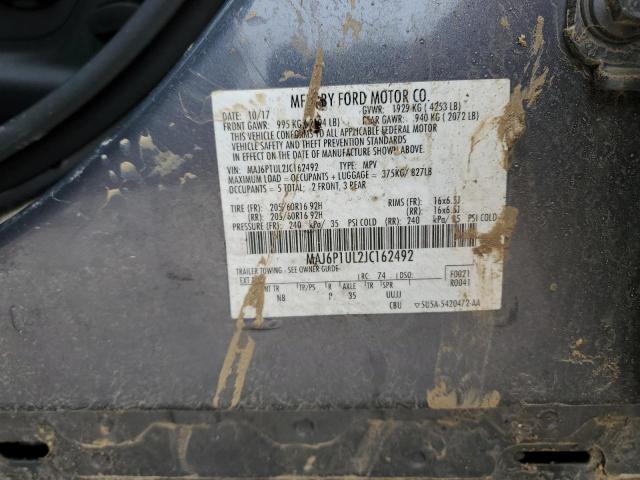 MAJ6P1UL2JC162492 - 2018 FORD ECOSPORT SE Серый фото 13