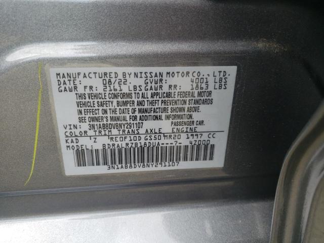 3N1AB8DV8NY291107 - 2022 NISSAN SENTRA SR GRAY photo 13