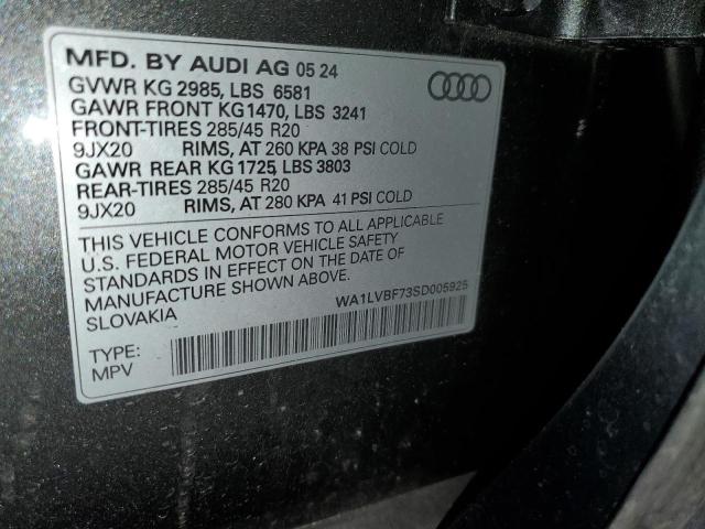 WA1LVBF73SD005925 - 2025 AUDI Q7 PREMIUM PLUS GRAY photo 14
