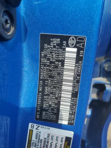 2T1KR32EX7C643593 - 2007 TOYOTA COROLLA MA XR BLUE photo 12