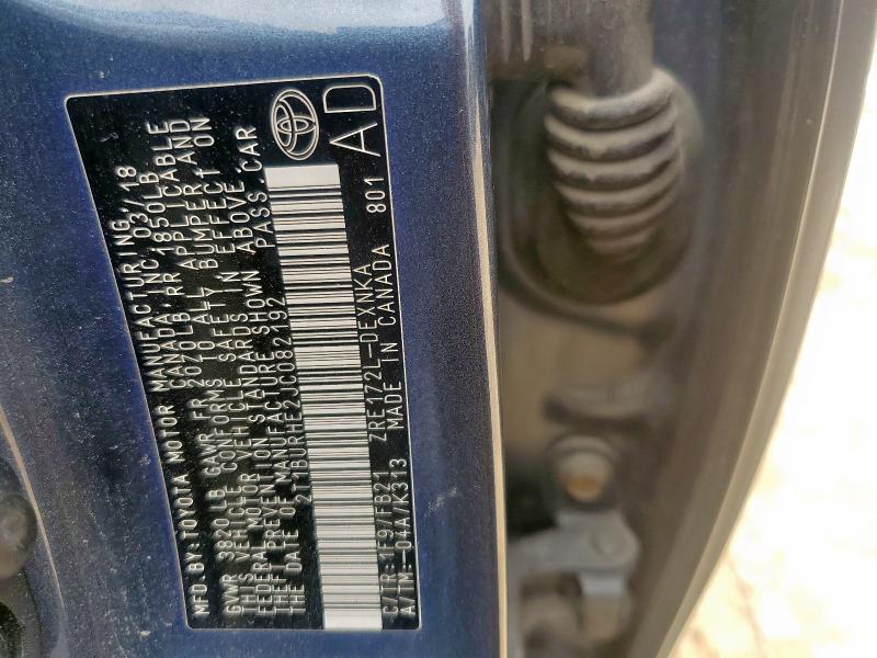 2T1BURHE2JC082192 - 2018 TOYOTA COROLLA L 石墨色 照片 13