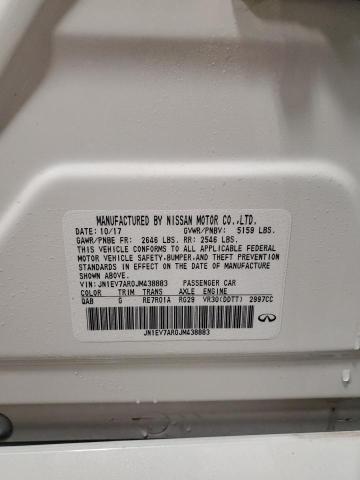 JN1EV7AR0JM438883 - 2018 INFINITI Q50 LUXE WHITE photo 12