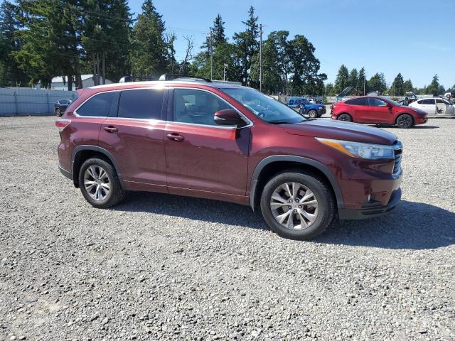 5TDJKRFH6FS136638 - 2015 TOYOTA HIGHLANDER XLE BURGUNDY photo 4