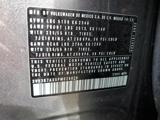 3VV3B7AX5PM026629 - 2023 VOLKSWAGEN TIGUAN SE Boz foto 13