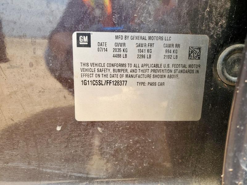 1G11C5SL7FF128377 - 2015 CHEVROLET MALIBU 1LT CHARCOAL photo 12