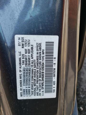 5FNRL5H68EB128354 - 2014 HONDA ODYSSEY EXL GRAY photo 13