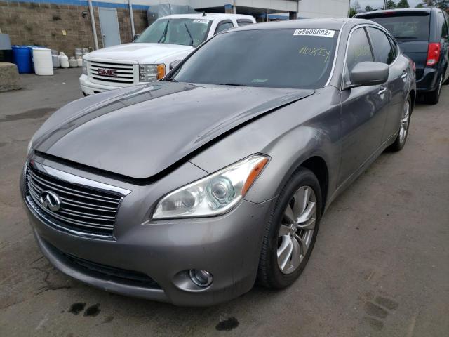 JN1BY1AP3CM333120 - 2012 INFINITI M37 GRAY photo 2