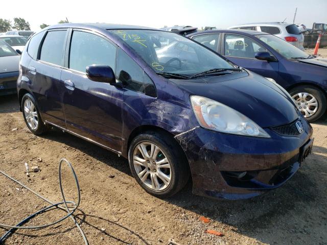 JHMGE88499S020737 - 2009 HONDA FIT SPORT BLUE photo 4