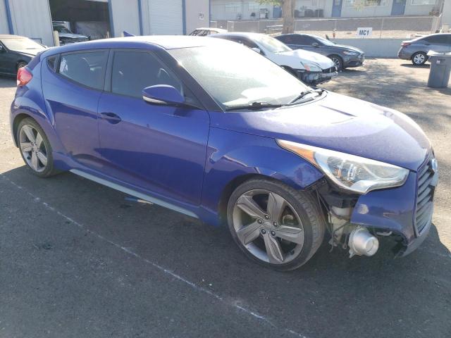 KMHTC6AE2DU144600 - 2013 HYUNDAI VELOSTER TURBO BLUE photo 4