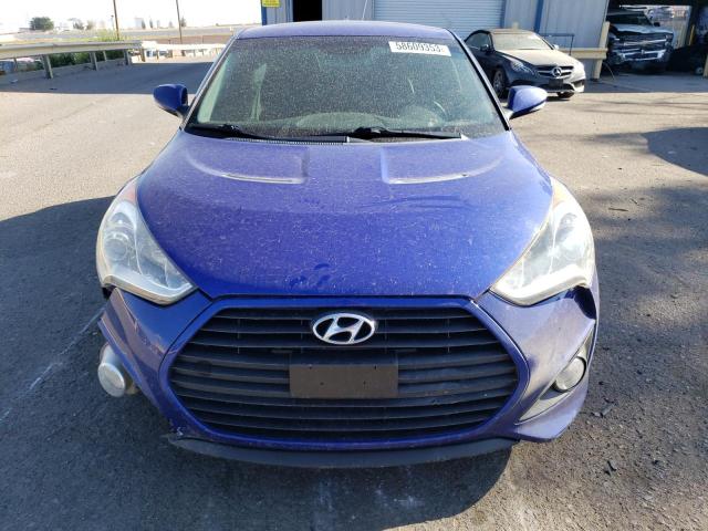 KMHTC6AE2DU144600 - 2013 HYUNDAI VELOSTER TURBO BLUE photo 5