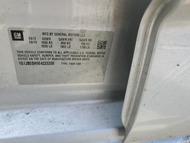 1G1JB5SH9E4223208 - 2014 CHEVROLET SONIC LS SILVER photo 13