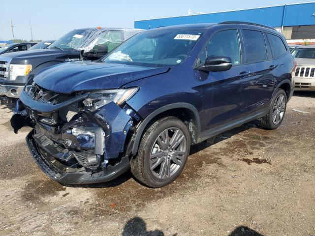 5FNYF6H34NB071102 - 2022 HONDA PILOT SPORT BLUE photo 1