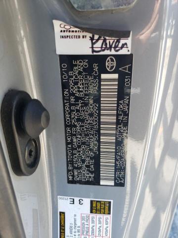 JTKJF5C71B3009292 - 2011 TOYOTA SCION TC ვერცხლისფერი ფოტო 12