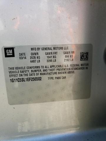 1G11C5SL1EF256502 - 2014 CHEVROLET MALIBU 1LT SILVER photo 13