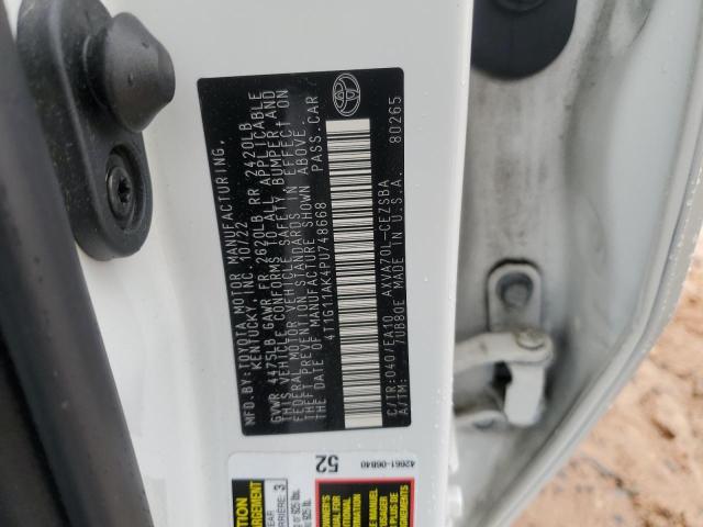 4T1G11AK4PU748668 - 2023 TOYOTA CAMRY SE NIGHT SHADE WHITE photo 12