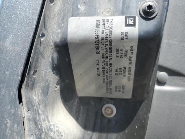 1G8AL55F57Z119488 - 2007 SATURN ION LEVEL 3 GRAY photo 12