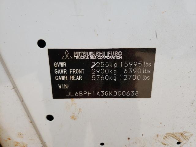 JL6BPH1A3GK000638 - 2016 MITSUBISHI FE FEC72W WHITE photo 12