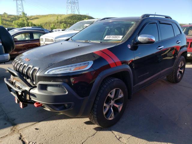 1C4PJMBS6EW256973 - 2014 JEEP CHEROKEE TRAILHAWK BLACK photo 1