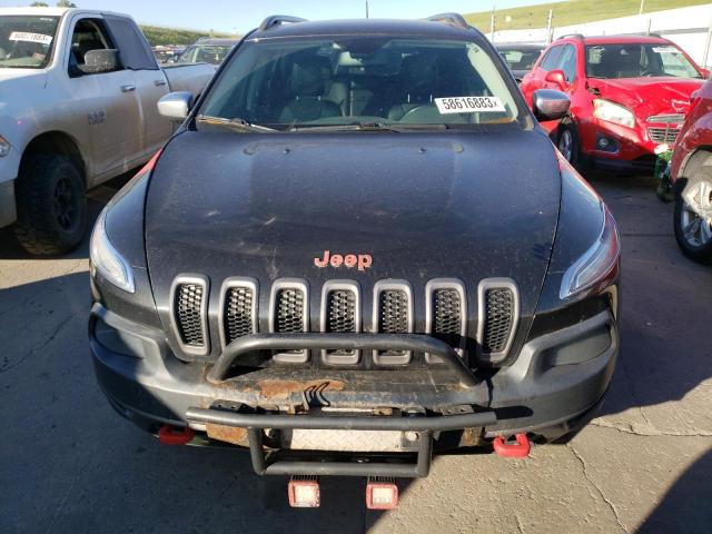 1C4PJMBS6EW256973 - 2014 JEEP CHEROKEE TRAILHAWK BLACK photo 5