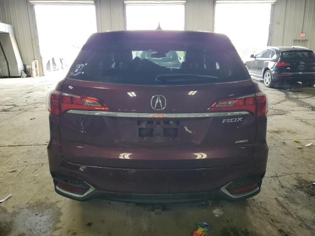 5J8TB4H73GL007812 - 2016 ACURA RDX ADVANCE BURGUNDY photo 6