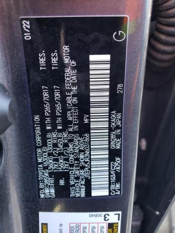 JTEPU5JR3N6031868 - 2022 TOYOTA 4RUNNER SR5/SR5 PREMIUM 灰色 照片 13