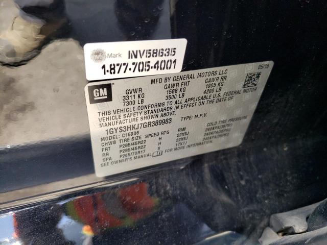 1GYS3HKJ7GR389983 - 2016 CADILLAC ESCALADE ESV LUXURY BLACK photo 13