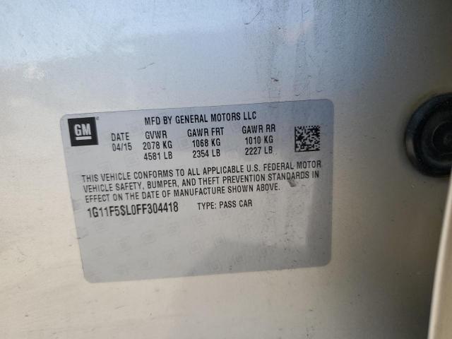 1G11F5SL0FF304418 - 2015 CHEVROLET MALIBU LTZ ოქროსფერი ფოტო 12