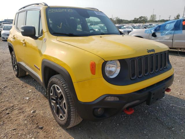 ZACCJBCT0FPB69059 - 2015 JEEP RENEGADE TRAILHAWK YELLOW photo 1