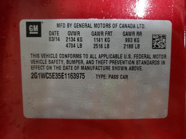 2G1WC5E35E1163975 - 2014 CHEVROLET IMPALA LIM LTZ RED photo 12