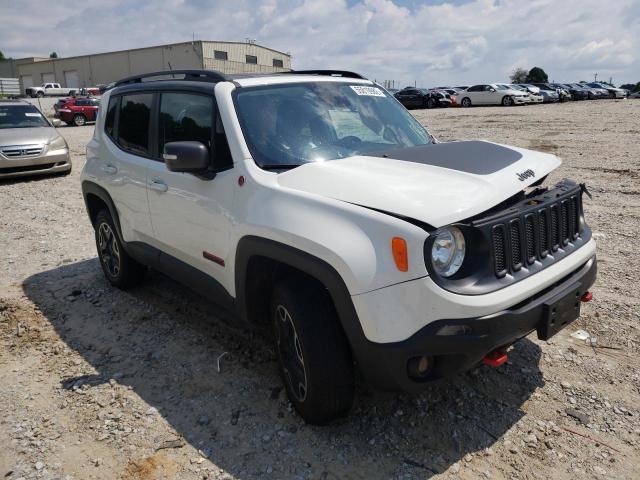 ZACCJBCB4HPF64663 - 2017 JEEP RENEGADE TRAILHAWK WHITE photo 1