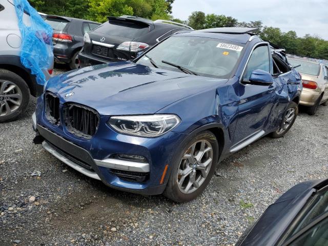 5UXTY5C00L9C30542 - 2020 BMW X3 XDRIVE30I BLUE photo 1