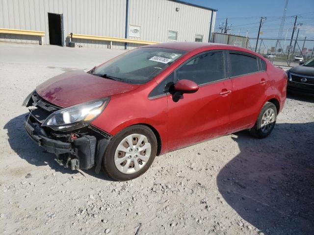 KNADM4A33E6400173 - 2014 KIA RIO LX RED photo 1