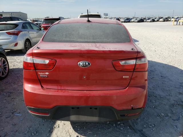 KNADM4A33E6400173 - 2014 KIA RIO LX RED photo 6