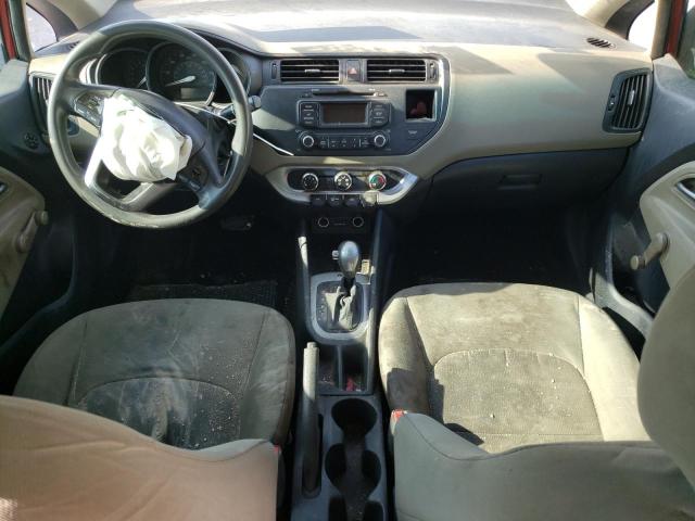 KNADM4A33E6400173 - 2014 KIA RIO LX RED photo 8