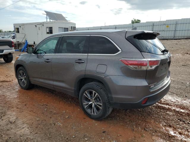 5TDKKRFH1GS505296 - 2016 TOYOTA HIGHLANDER XLE GRAY photo 2