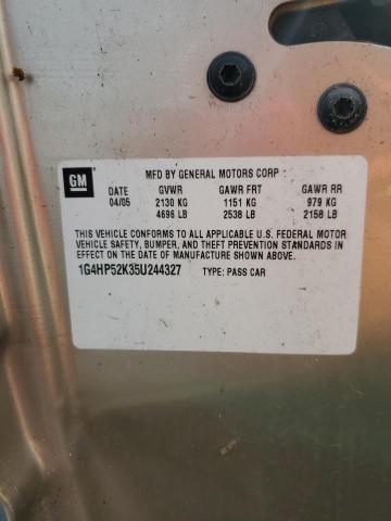 1G4HP52K35U244327 - 2005 BUICK LESABRE CUSTOM GOLD photo 12