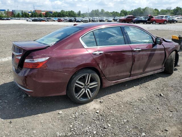 1HGCR3F94HA000519 - 2017 HONDA ACCORD TOURING BURGUNDY photo 3