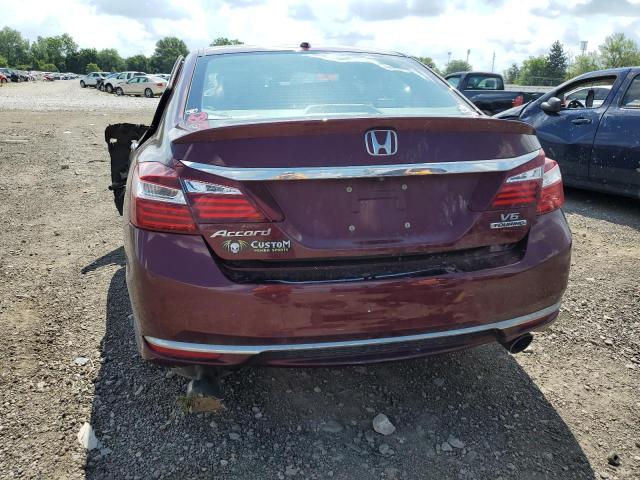 1HGCR3F94HA000519 - 2017 HONDA ACCORD TOURING BURGUNDY photo 6