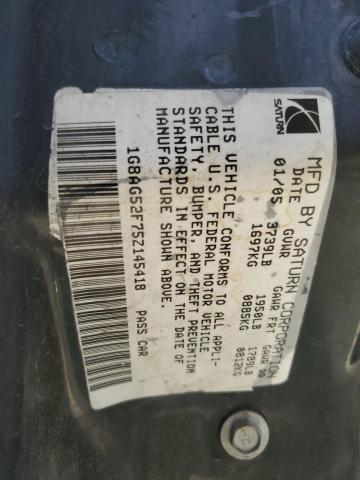 1G8AG52F75Z145418 - 2005 SATURN ION LEVEL 1 BLACK photo 13