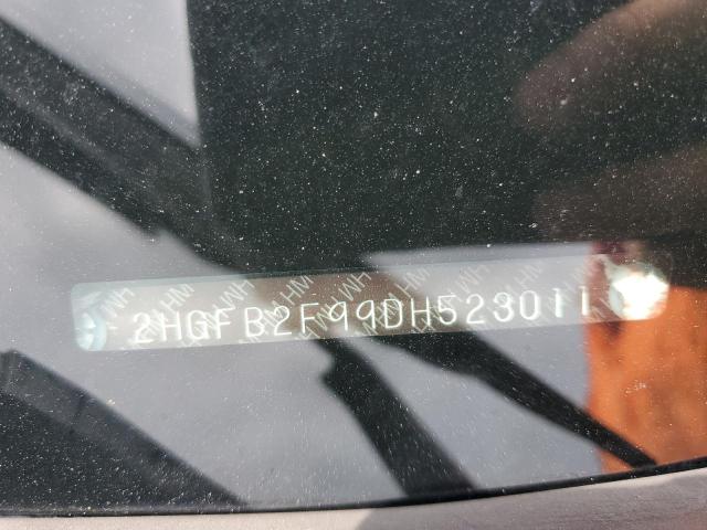 2HGFB2F99DH523011 - 2013 HONDA CIVIC EXL Gris photo 12